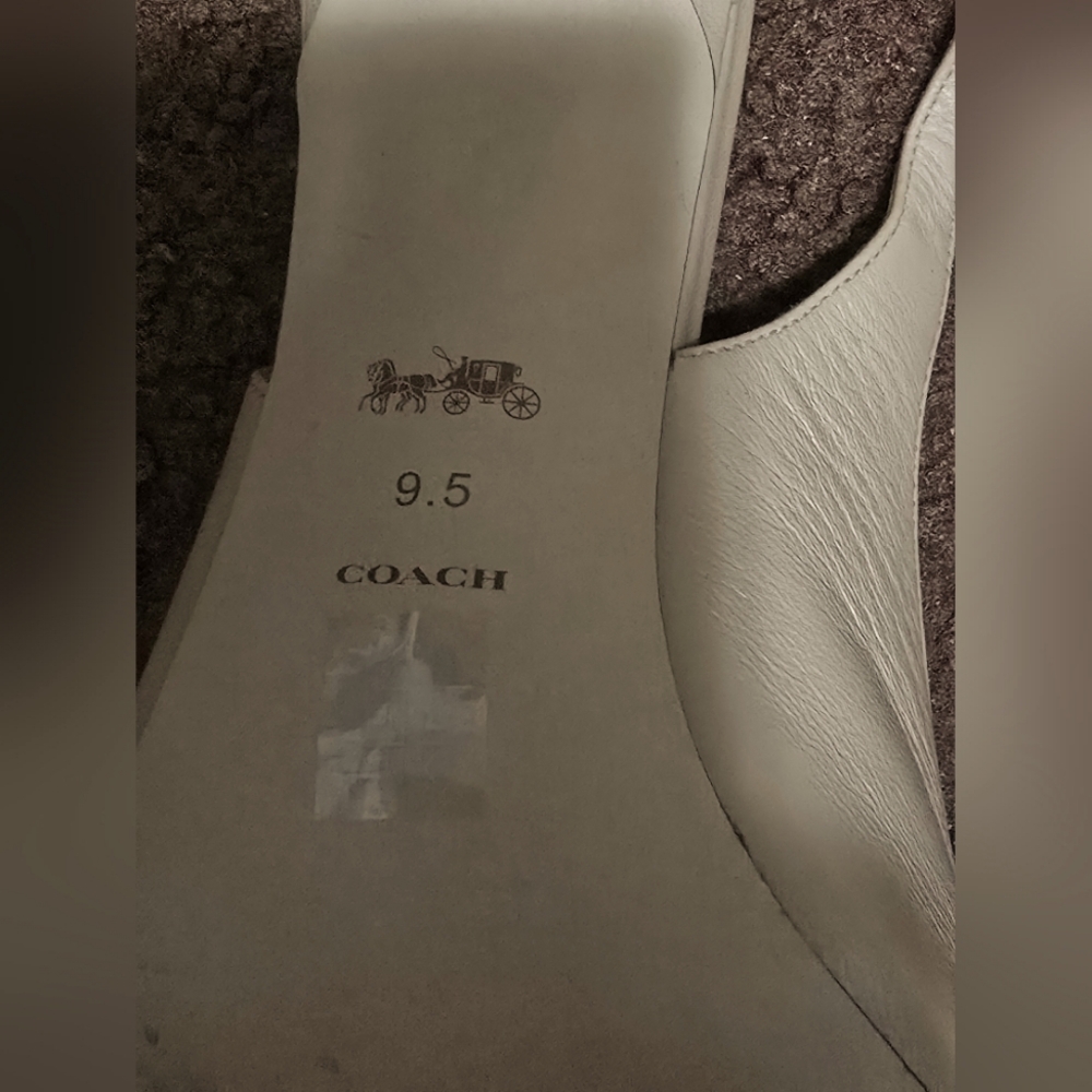 Used Coach Sadie leather slingback pump size 9.5 color: beechwood - Picture 5 of 7